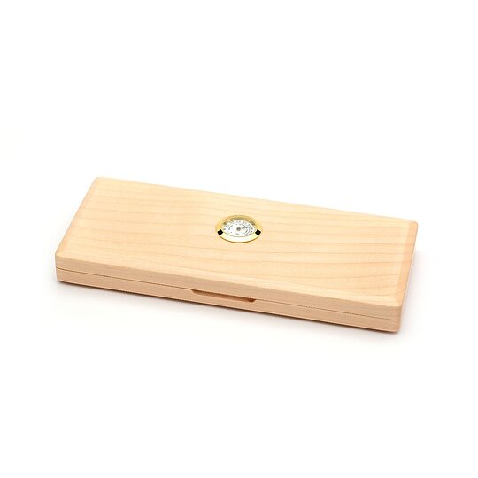 Rohretui für 10 Rohre, Holz natur, mit Hygrometer (BR10N+Hygro)