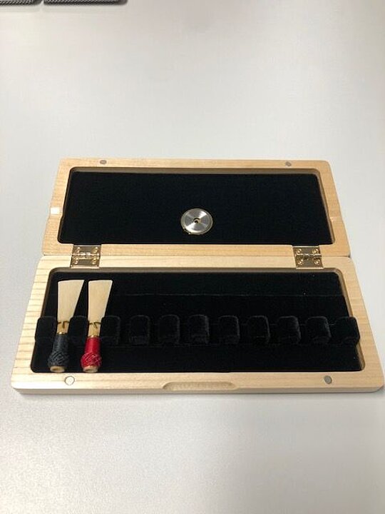 Rohretui für 10 Rohre, Holz natur, mit Hygrometer (BR10N+Hygro)