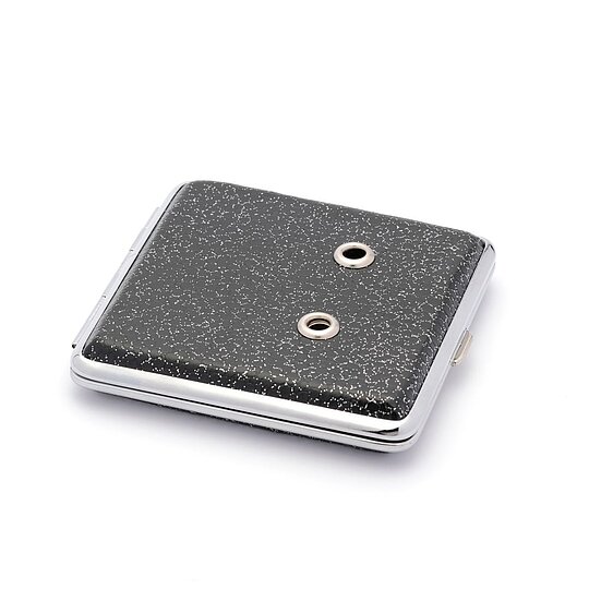 NEU-Rohretui, Kiesel-Optik, schwarz, Chromrahmen, für 4 Rohre