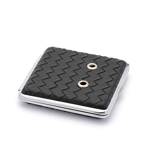 NEU-Rohretui, Lederoptik, schwarz, geflochten, Chromrahmen, für 4 Rohre