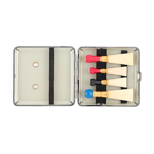 NEU-Rohretui, Kiesel-Optik, schwarz, Chromrahmen, für 4 Rohre